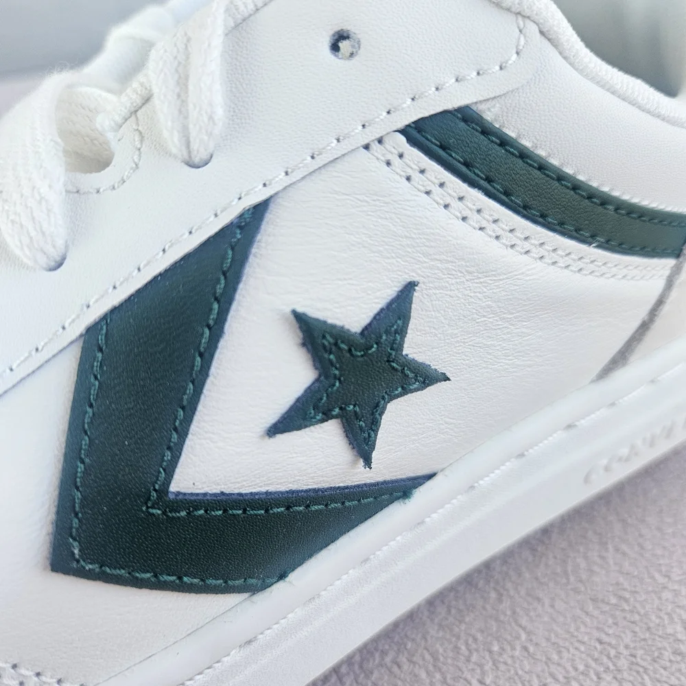 Converse Pro Blaze Classic Ox White Green Low Top Leather Men SZ 10.5 A12404C - Picture 10 of 12